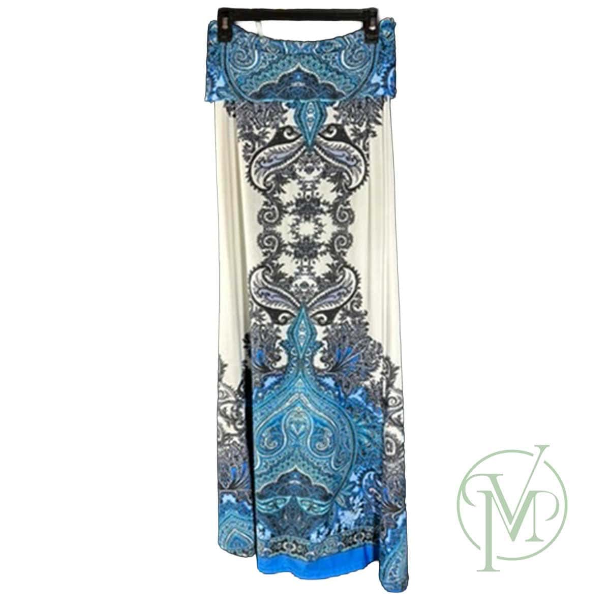 Long Blue White Skirt - Image 2