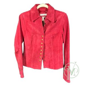 Coldwater Creek Red Suede Jacket