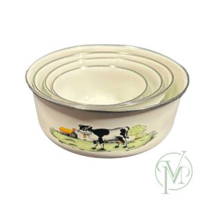 Vintage Tin Set 4 Bowls