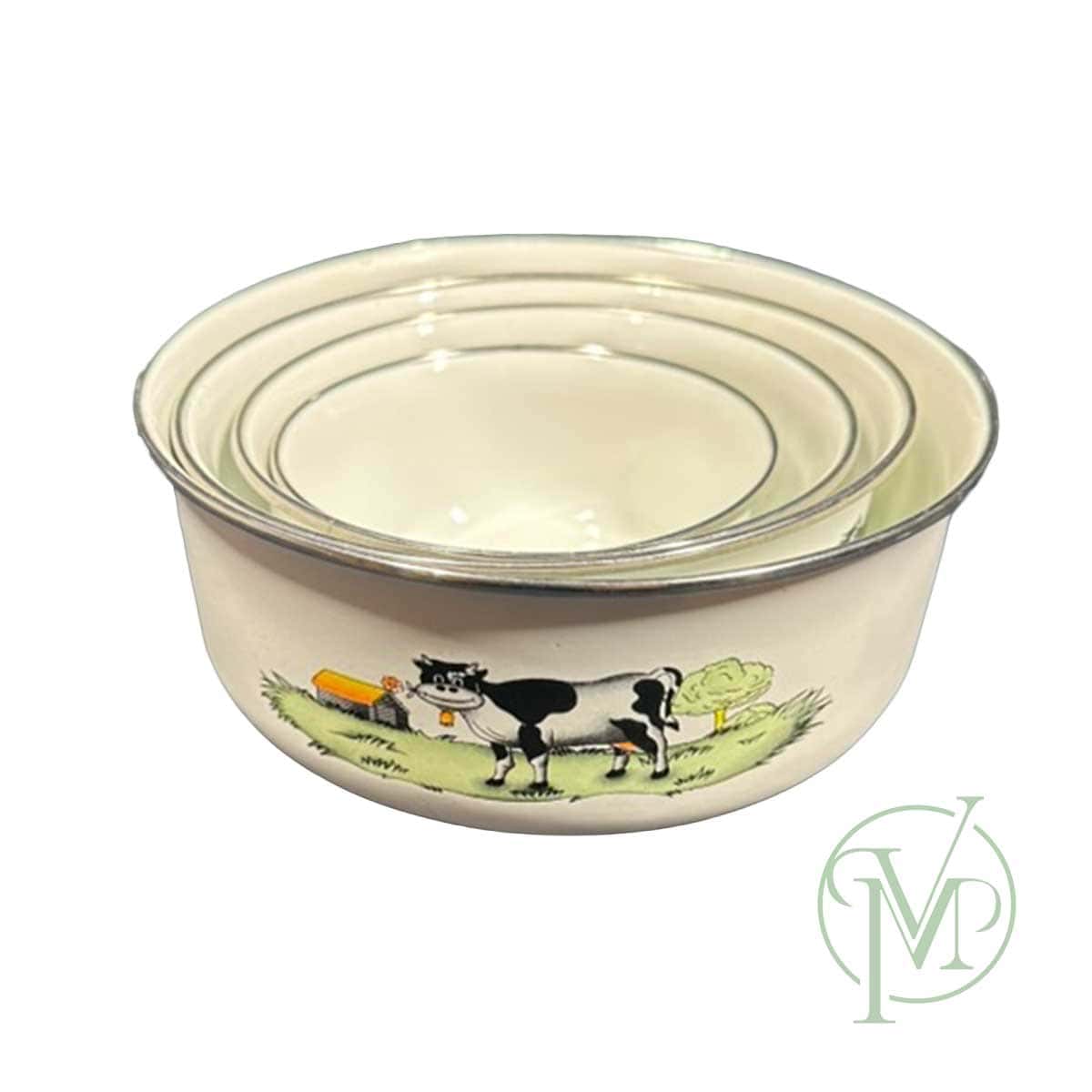 Vintage Tin Set 4 Bowls